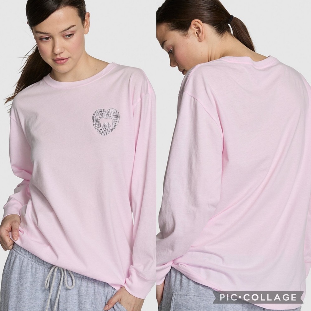 PINK Victoria's Secret Light Pink Long Sleeve Tee